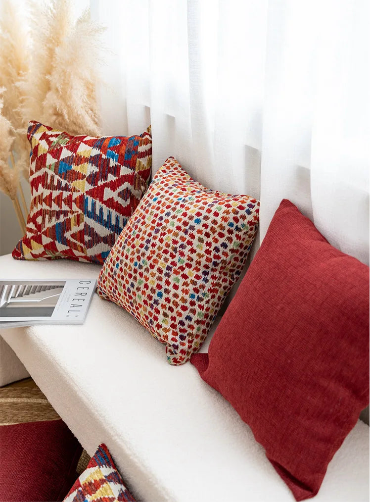 Bohemian Aztec Woven Pillow Cover