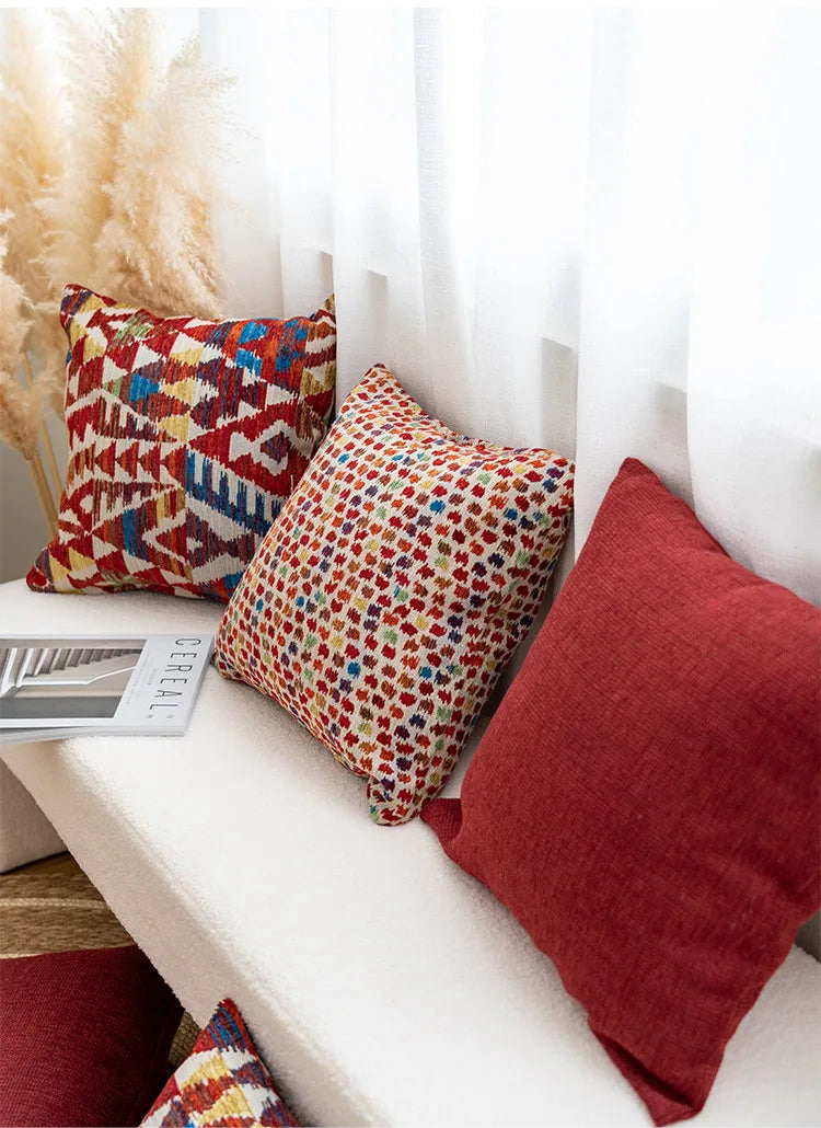 Bohemian Aztec Woven Pillow Cover