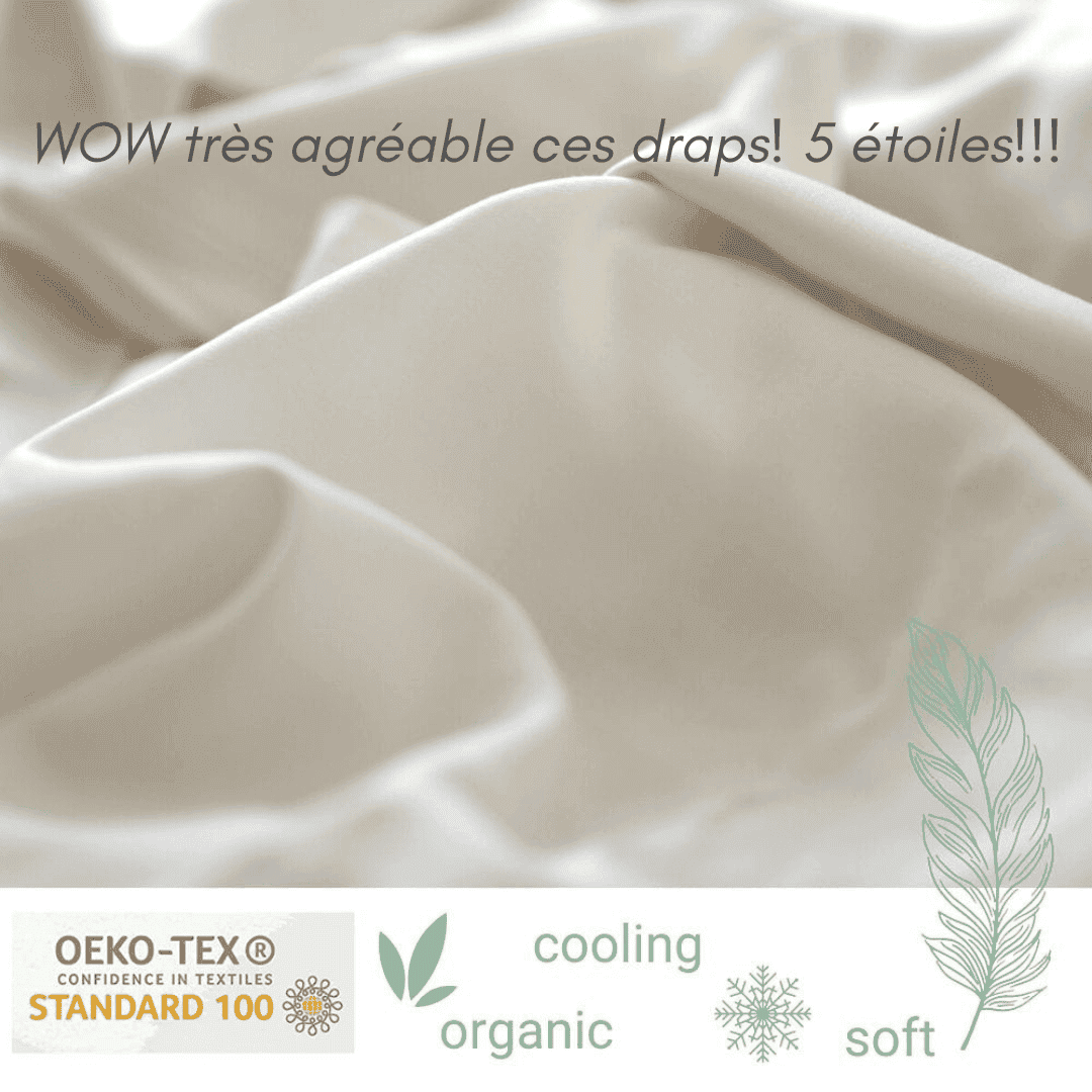 Organic bamboo bed sheets for sensitive skin | 18-inch deep pocket