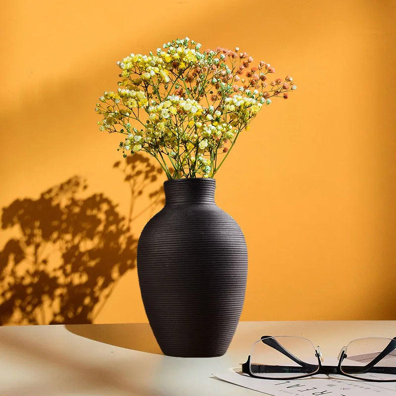 Ceramic Vase For Home Decor Nordic Bohemian Flower Pot Home Living Room Decoration Boho