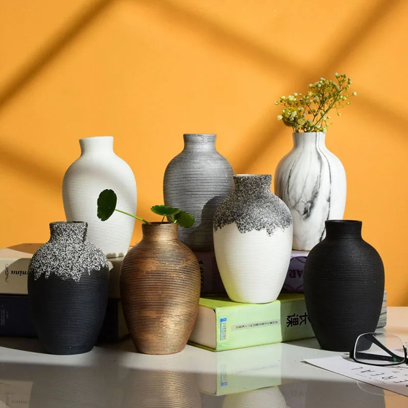Ceramic Vase For Home Decor Nordic Bohemian Flower Pot Home Living Room Decoration Boho