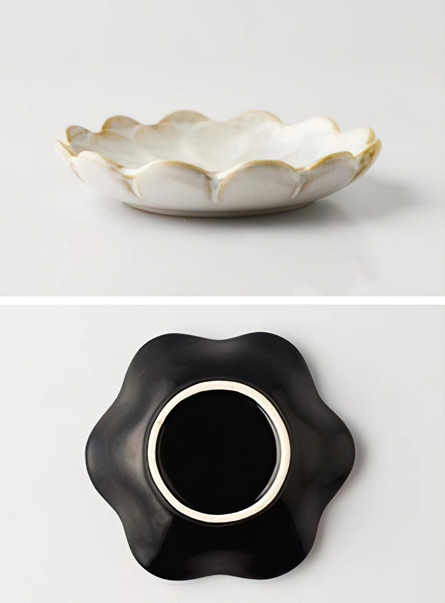 Ceramic Flower Sauce Dish – Mini Floral Porcelain Dipping Bowl for Soy Sauce, Nuts & Charcuterie