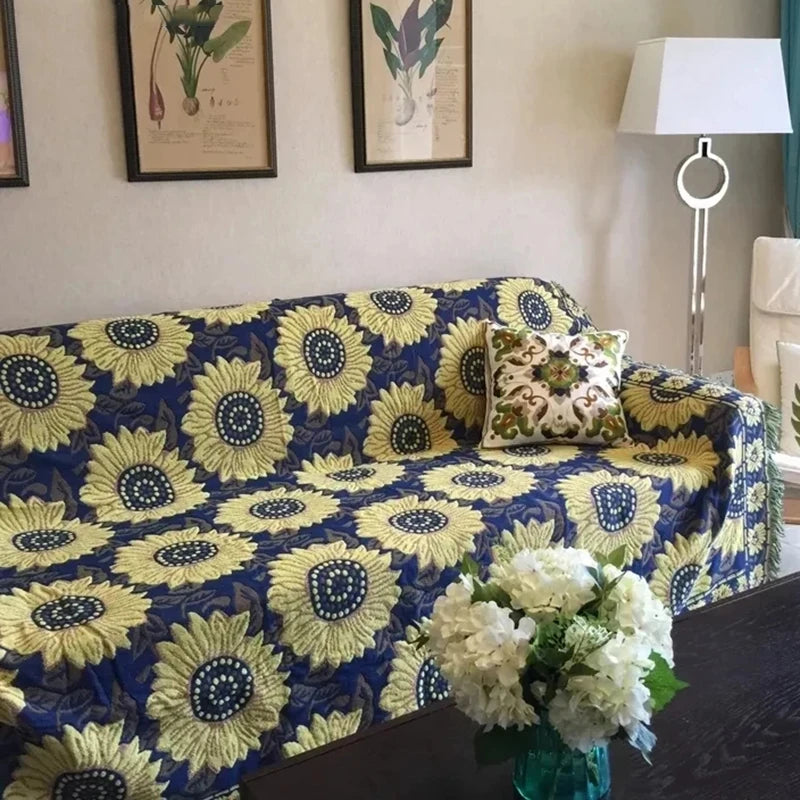 My Boho Home Bohemian Decor Sunflower Flowers Blanket