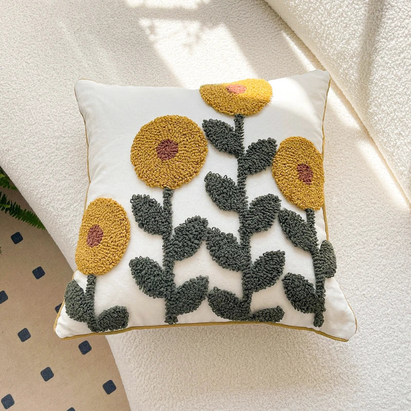 🌸 Boho Embroidered Geometric Pillow Covers – Nordic-Style Cushion Covers for Sofa, Bed & Living Room