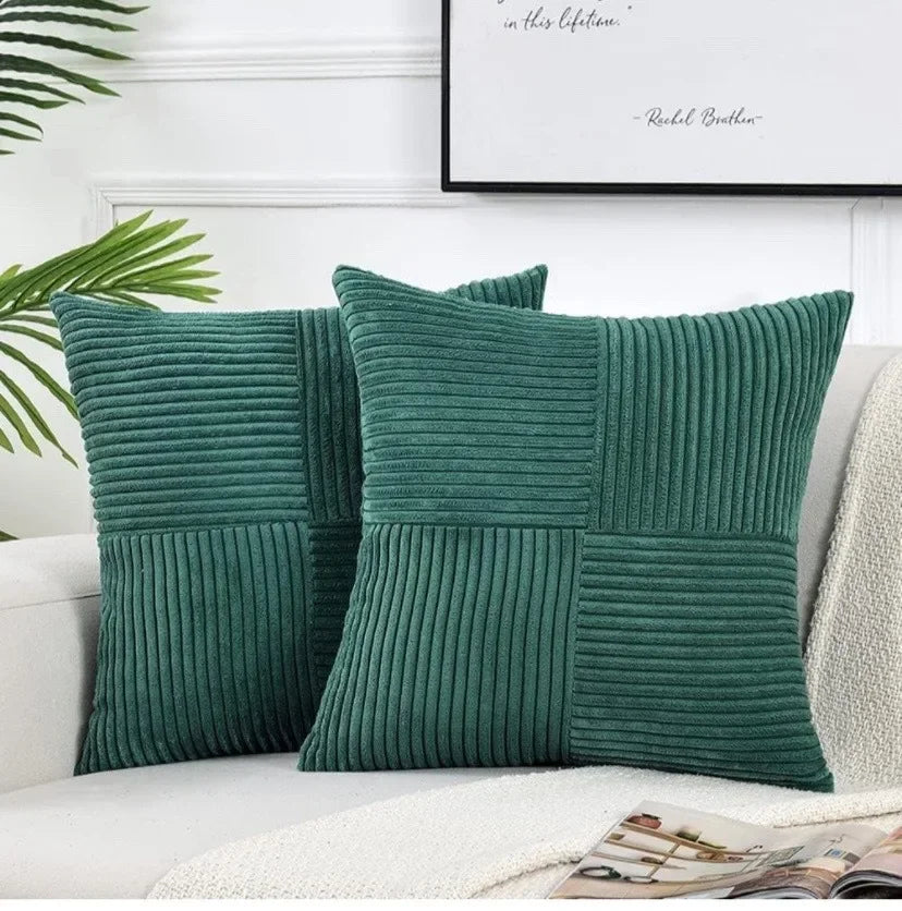 Boho Patchwork Soft Throw Pillow Cover