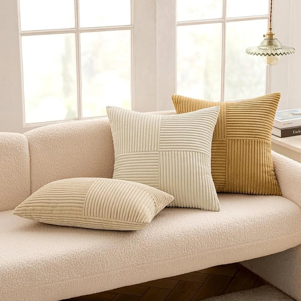 Boho Patchwork Soft Throw Pillow Cover
