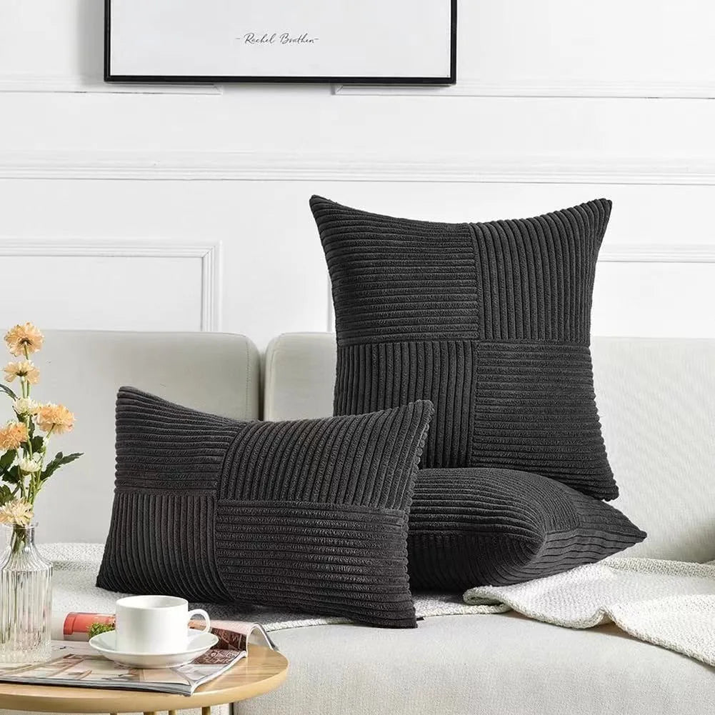 Boho Patchwork Soft Throw Pillow Cover
