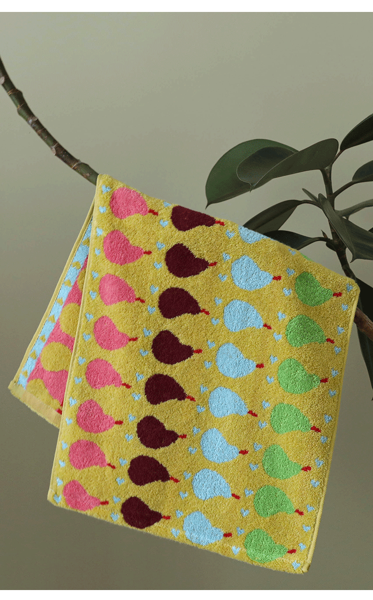 Pear Pattern Cotton Soft & Absorbent Boho Bath Towel