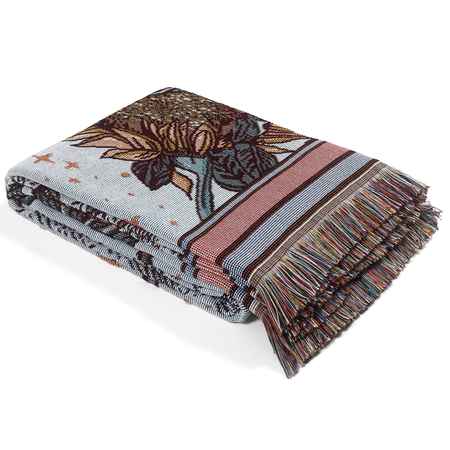 Tarot Tapestry Blanket – Boho Woven Throw for Sofa, Bed, Picnic & Travel