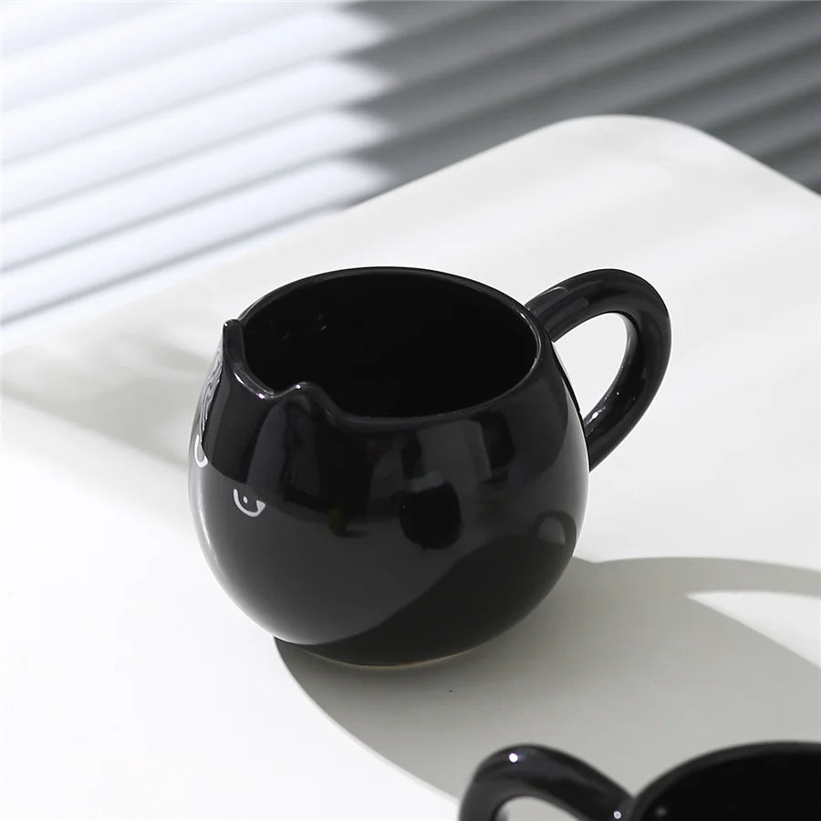 ๐พ Cat Shaped Ceramic Mug โ 13oz Porcelain Coffee Cup for Cat Lovers