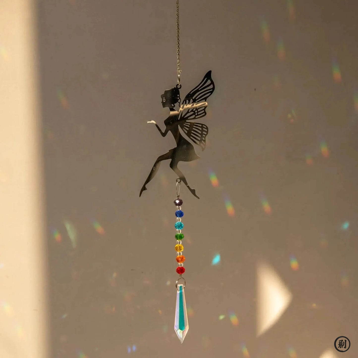 Crystal Sun Catcher with Tree of Life Pendant β Hanging Rainbow Maker & Wind Chime for Windows, Gardens, and Cars