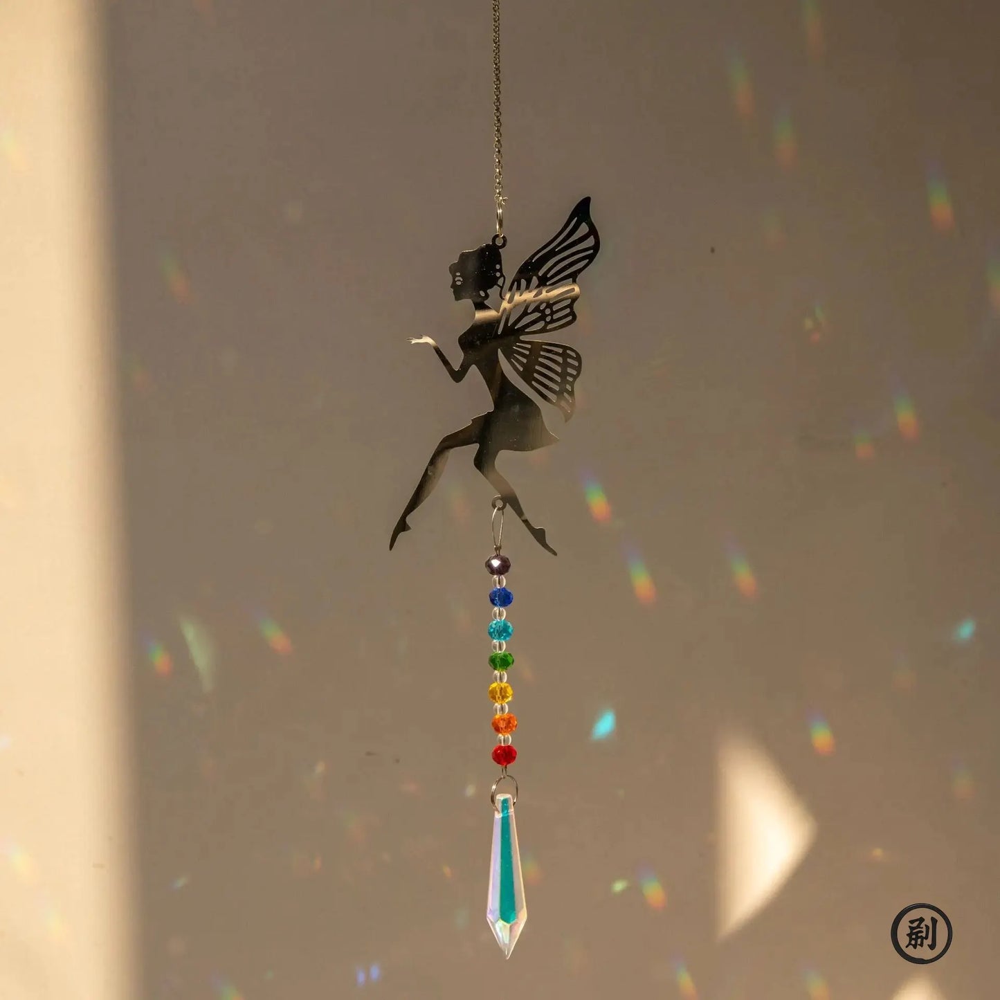 Crystal Sun Catcher with Tree of Life Pendant β Hanging Rainbow Maker & Wind Chime for Windows, Gardens, and Cars