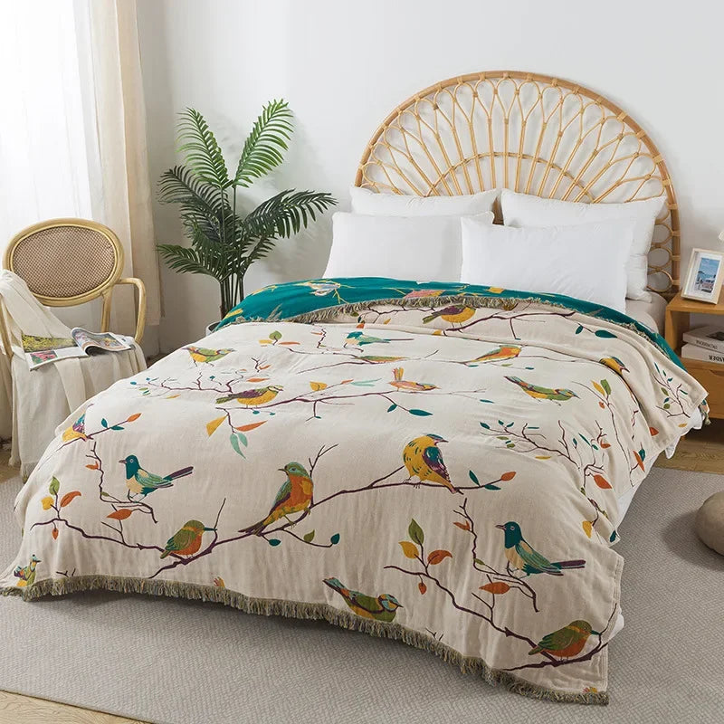 Double-Sided Cotton Lightweight Blanket