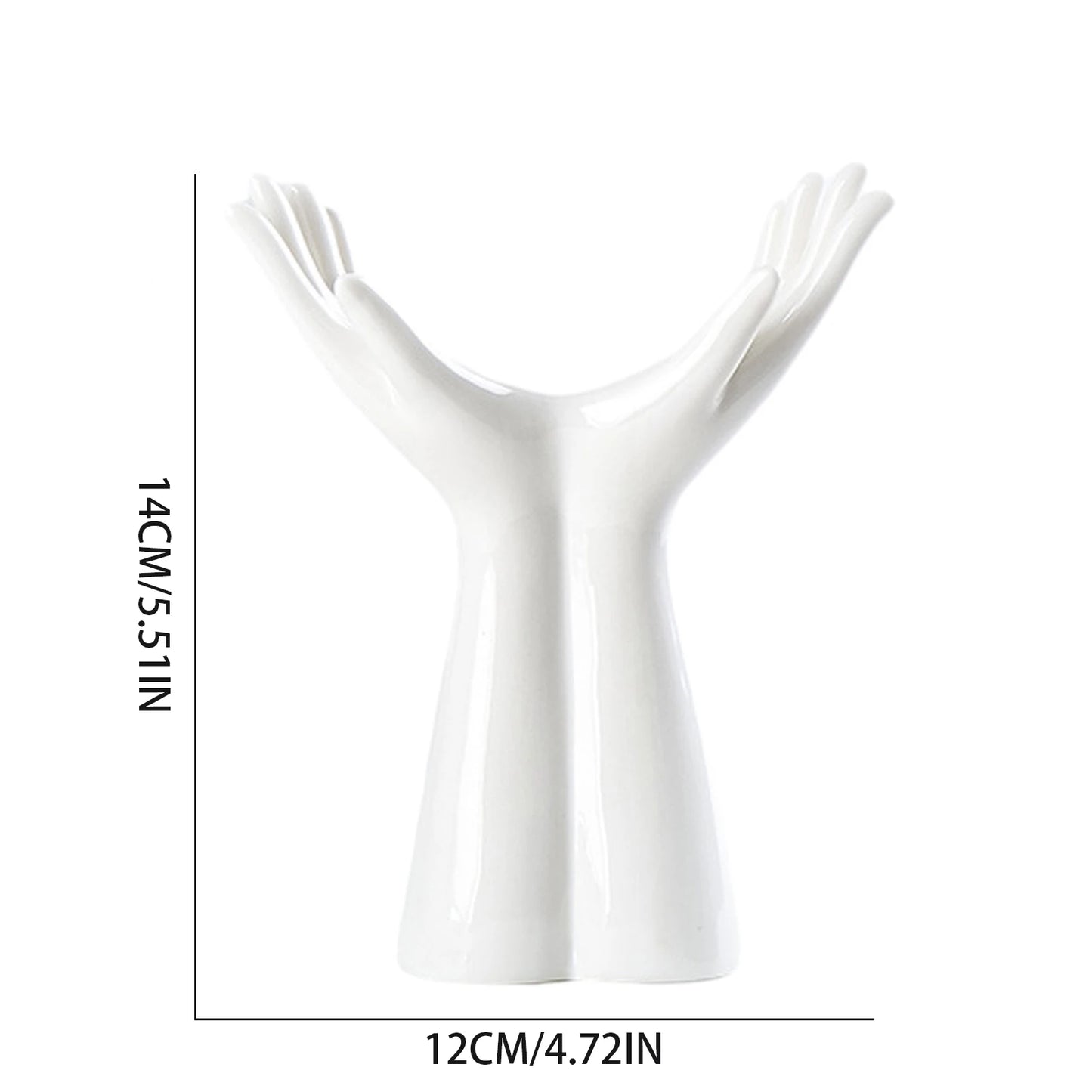 Modern Nordic Hand-Shaped Ceramic Vase – Unique Artistic Flower Pot for Home & Office Decor