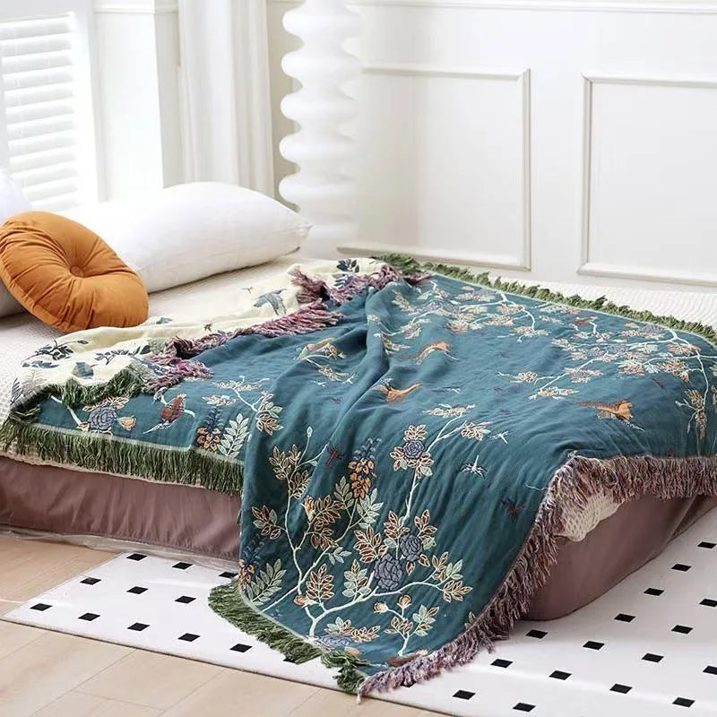 Double-Sided Cotton Lightweight Blanket