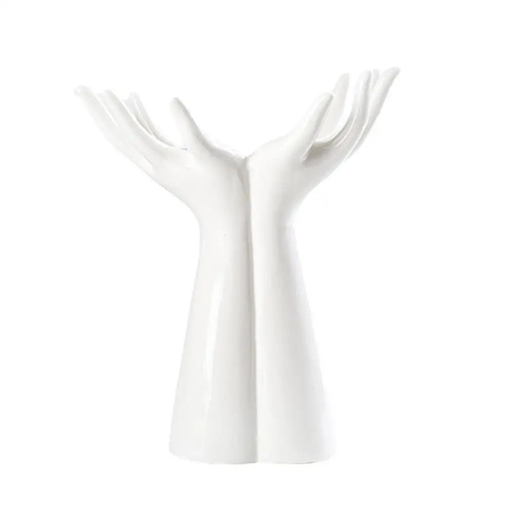 Modern Nordic Hand-Shaped Ceramic Vase – Unique Artistic Flower Pot for Home & Office Decor