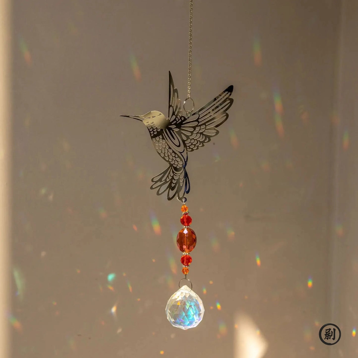 Crystal Sun Catcher with Tree of Life Pendant β Hanging Rainbow Maker & Wind Chime for Windows, Gardens, and Cars