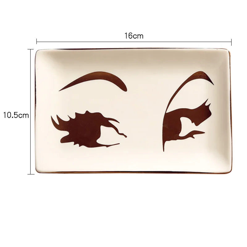 Chic Ceramic Jewelry & Trinket Dish – Stylish Decorative Tray for Accessories