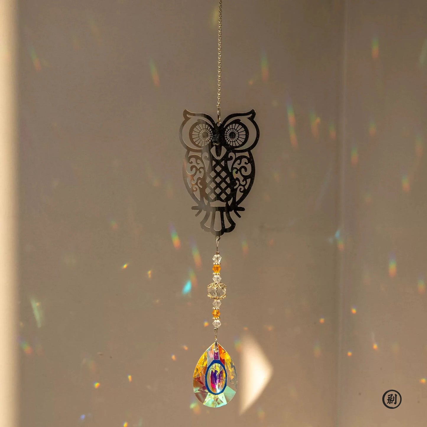 Crystal Sun Catcher with Tree of Life Pendant β Hanging Rainbow Maker & Wind Chime for Windows, Gardens, and Cars
