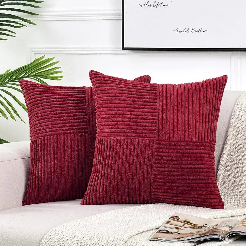 Boho Patchwork Soft Throw Pillow Cover