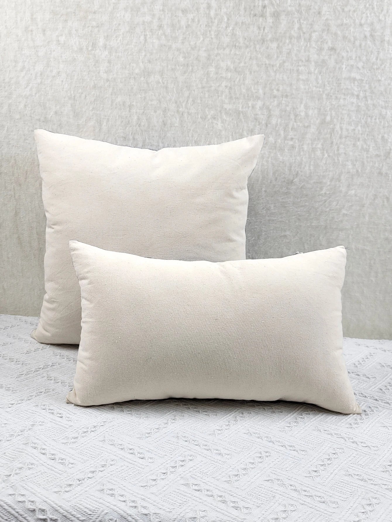 White French Floral Embroidered Pillow Cover – Elegant Boho Home Decor Accent