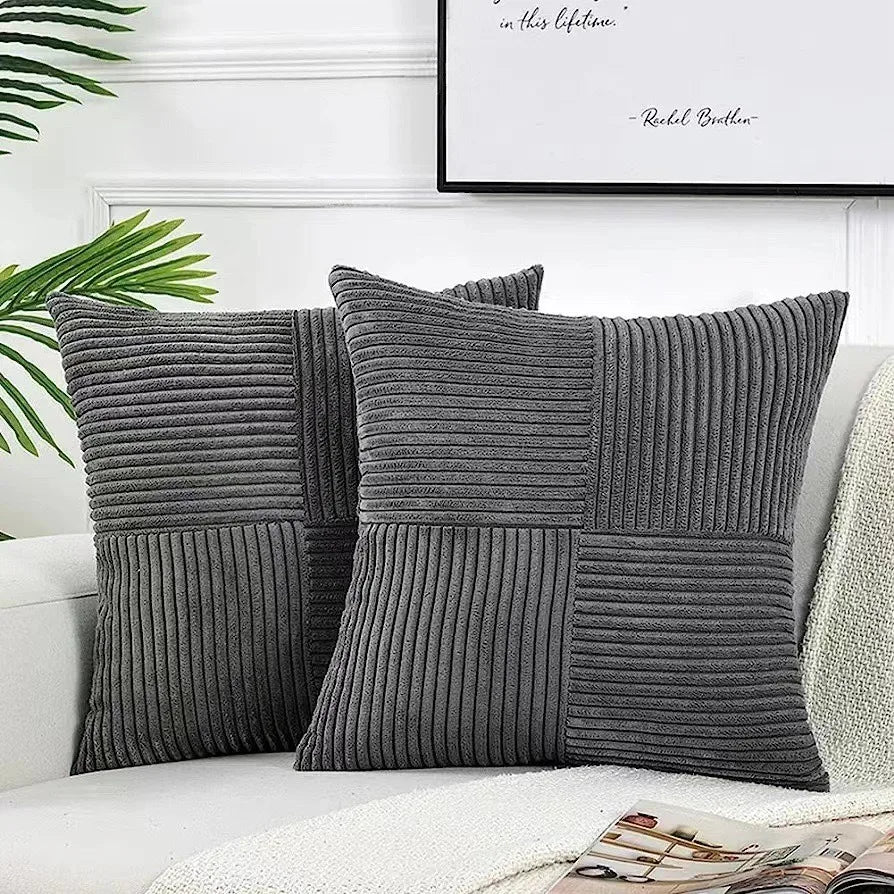 Boho Patchwork Soft Throw Pillow Cover