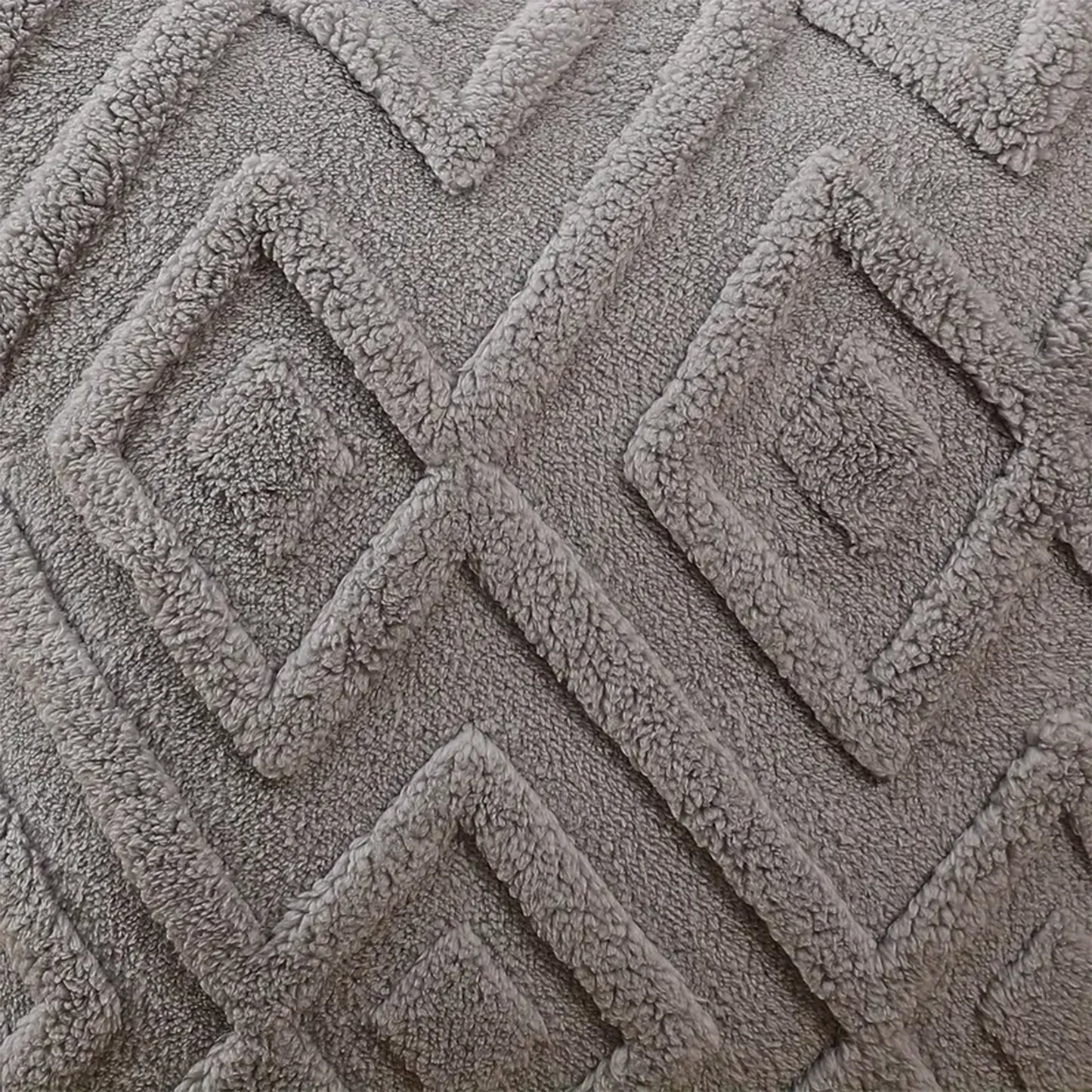 🧸 Boho Faux Wool Geometric Pillow Covers – Soft Plush Fleece Cushion Cases for Cozy Home Decor | Multiple Sizes