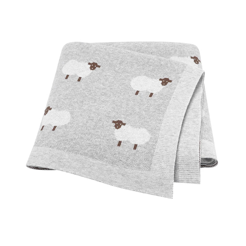 đ Cozy Cotton Baby Blanket â Soft & Breathable Knit for Newborns & Toddlers