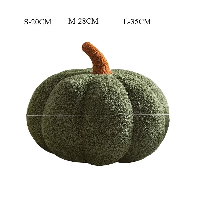 Plush Pumpkin Pillow – Cozy Autumn Accent for Boho Sofas & Beds