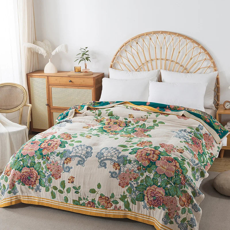 Double-Sided Cotton Lightweight Blanket
