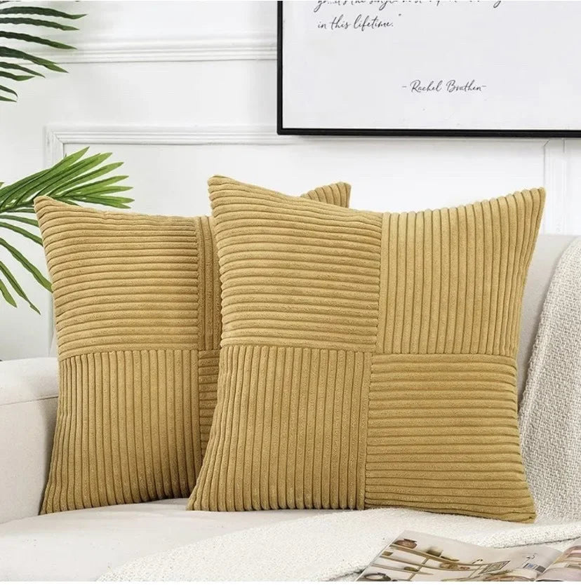 Boho Patchwork Soft Throw Pillow Cover