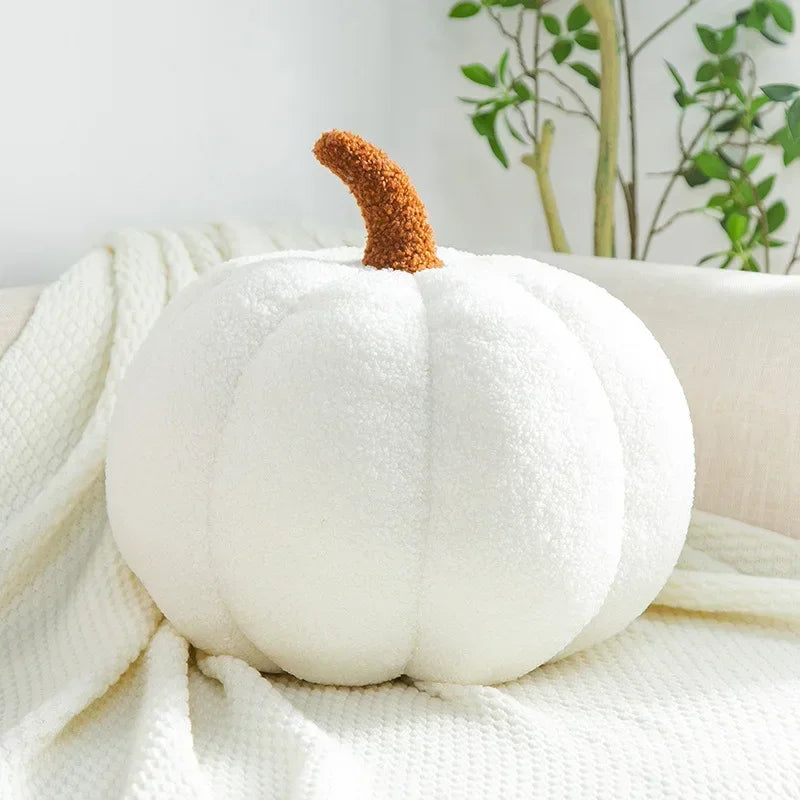 Plush Pumpkin Pillow – Cozy Autumn Accent for Boho Sofas & Beds
