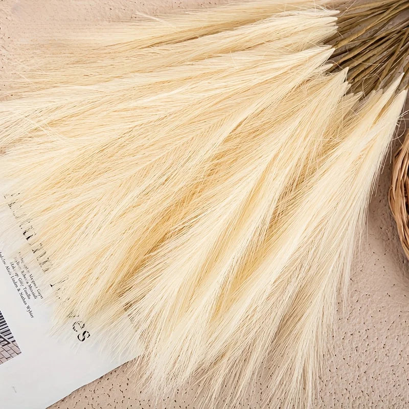 Bundle of 18.5inch tall Faux Pampas Grass For Vase Decor Boho Rustic Farmhouse Home Decoration