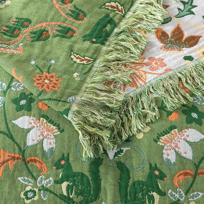 Double-Sided Cotton Lightweight Blanket
