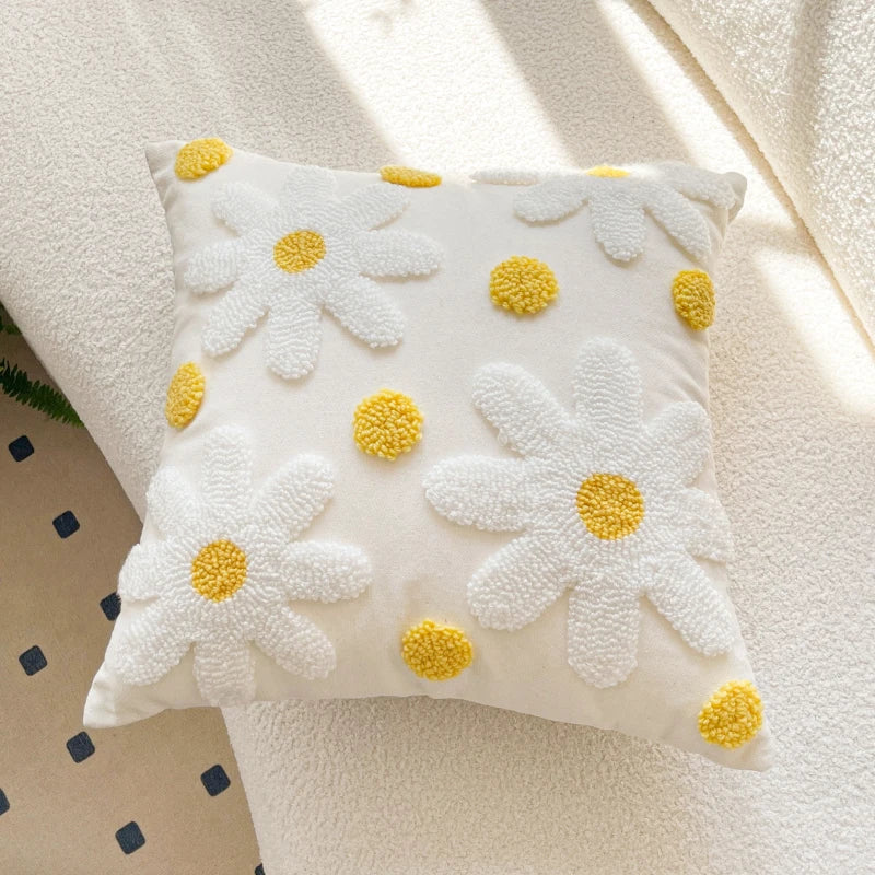 🌸 Boho Embroidered Geometric Pillow Covers – Nordic-Style Cushion Covers for Sofa, Bed & Living Room