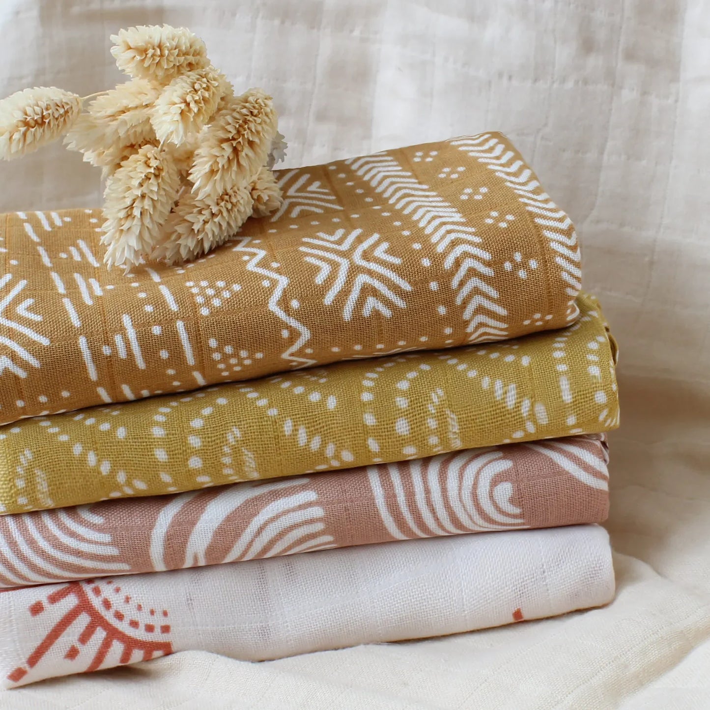 🌿 Soft Muslin Bamboo Cotton Baby Swaddle Blanket – Boho Home Decor Nursery Essential