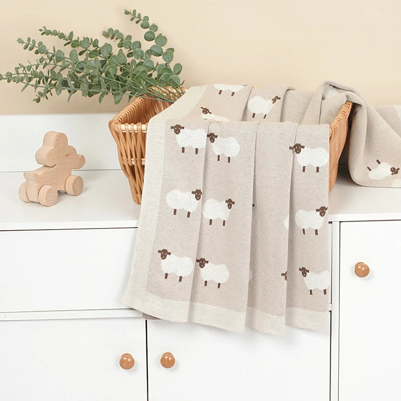 đ Cozy Cotton Baby Blanket â Soft & Breathable Knit for Newborns & Toddlers