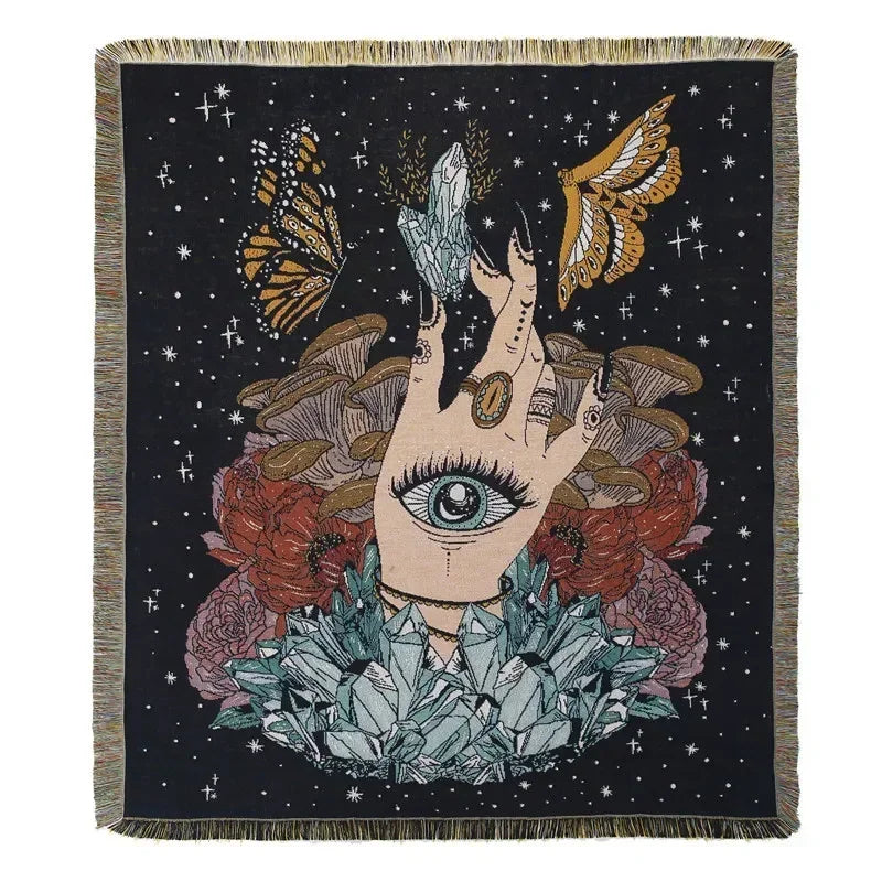 Boho Decorative Throw Blanket - Eyes Eyes Eyes