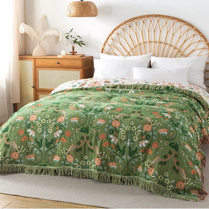 Double-Sided Cotton Lightweight Blanket