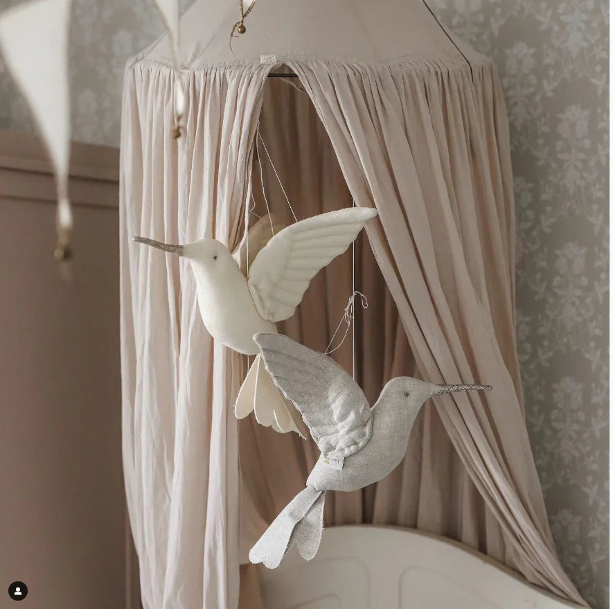 Cute Wall Hanging Hummingbird Plush Stuffed Doll Fabric Home Bedroom Nursery Room Decoration Hanging Bird Baby Decor
