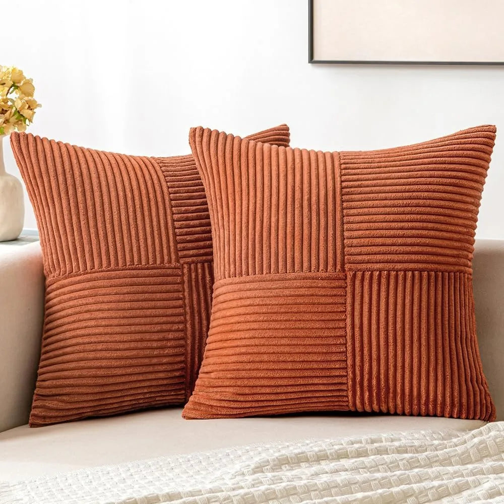 Boho Patchwork Soft Throw Pillow Cover