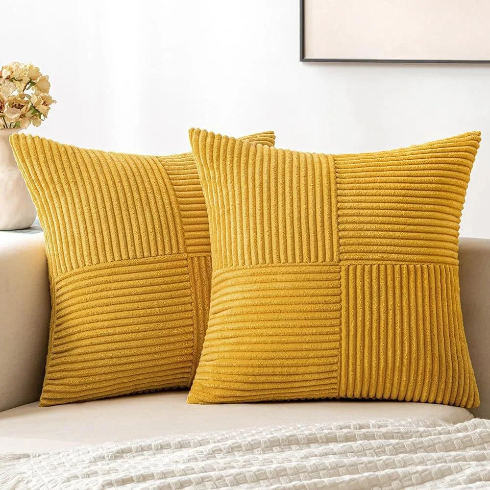 Boho Patchwork Soft Throw Pillow Cover