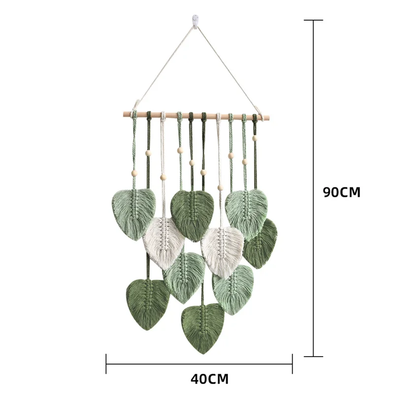 Handwoven Macrame Leaf Wall Hanging – Boho-Inspired Home Decor