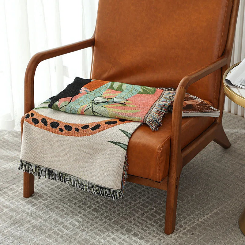 Boho Tassel Throw Blanket