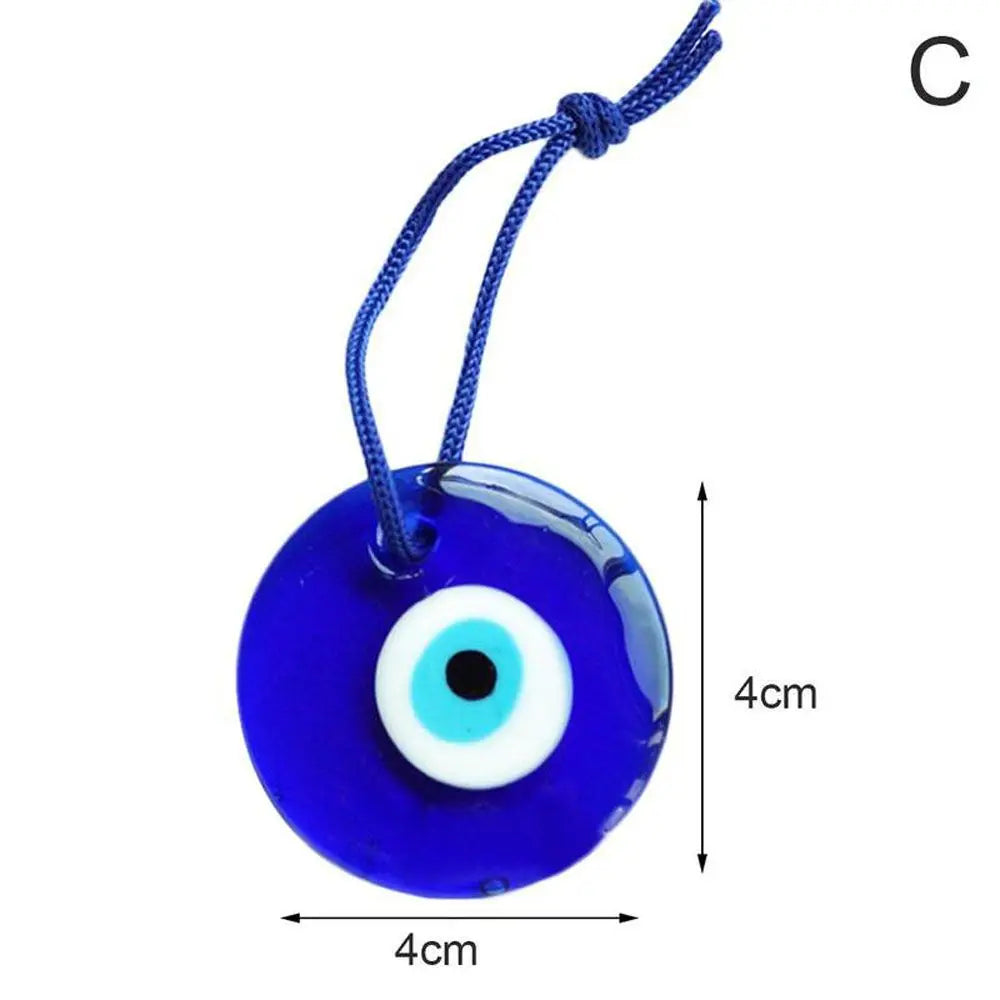 1PC Blue Glass Turkish Greek Evil Eye Charm Pendant Decoration Ornament Car Home Amulet Decor Boho
