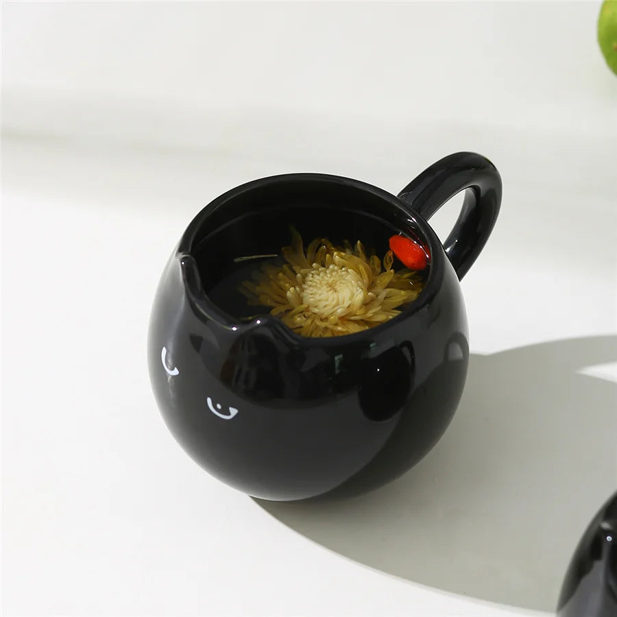 ๐พ Cat Shaped Ceramic Mug โ 13oz Porcelain Coffee Cup for Cat Lovers