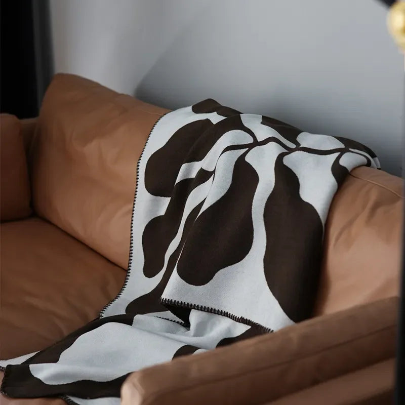 Nordic Knitted Blanket Bohemian Abstract Throw Sofa Cover Plush Travel Leisure Bed Cover Boho Home Decor