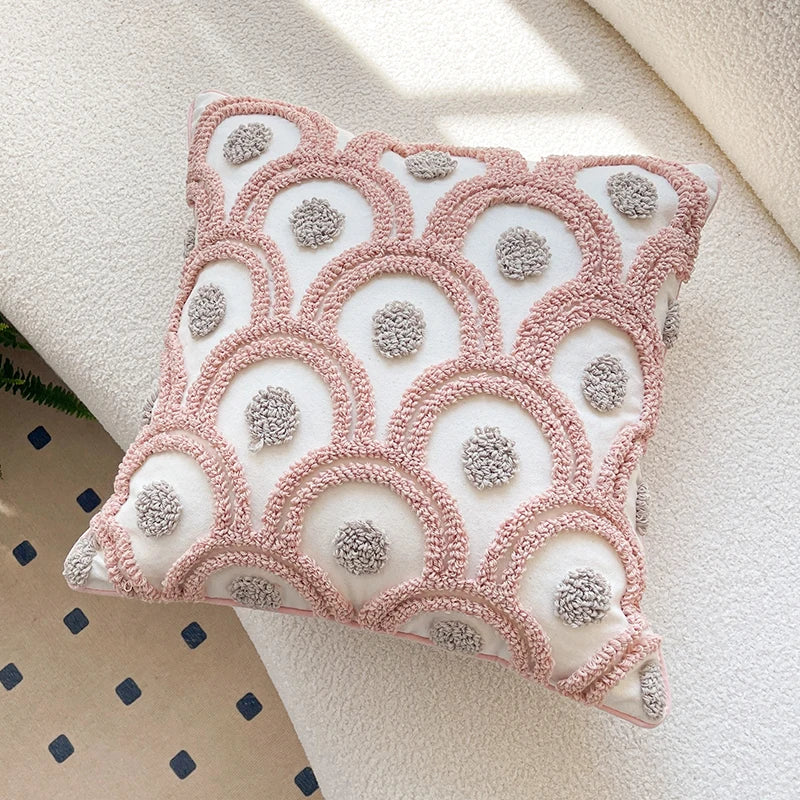 🌸 Boho Embroidered Geometric Pillow Covers – Nordic-Style Cushion Covers for Sofa, Bed & Living Room