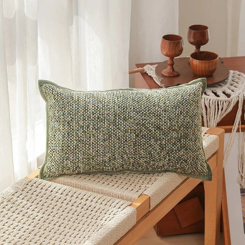 Embroidered Floral Throw Pillow Cover – Boho Decorative Cushion Cover for Sofa, Bed, or Chair | Housewarming Gift