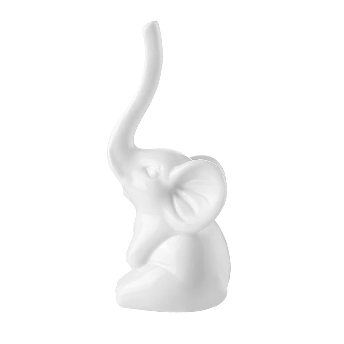Porcelain Elephant Ring Holder – Small & Lightweight Jewelry Display for Nightstand or Dressing Table